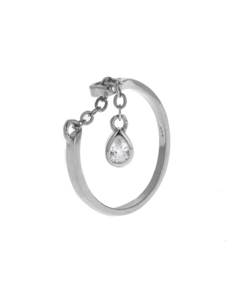 AB-7932_Silver_Teardrop_Crystal_Chain_Drop_Ring