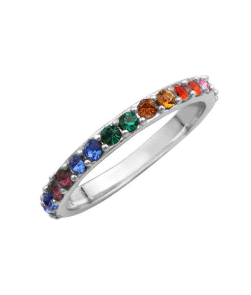AB-8200_Sterling_Silver_Rainbow_CZ_Crystal_Eternity_Ring_Size_I_W