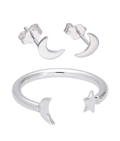 AB-8776_Sterling_Silver_Moon_Ring_Stud_Earrings_Set