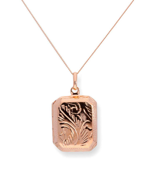 BKT-016-516_Rose_Gild_Dipped_Sterling_Silver_Octagonal_Engraved_Locket_16_22_Inches