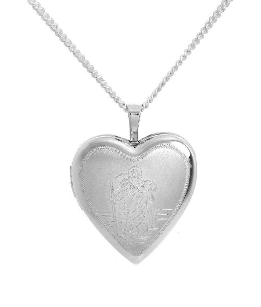 DCY-044-4DC_Sterling_Silver_Engraved_St_Christopher_in_Love_Heart_Locket_on_Chain