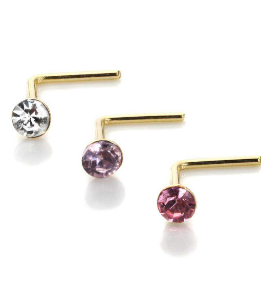 EARRING39_9nm_Gild_Round_Crystal_2mm_Nose_Stud_Set