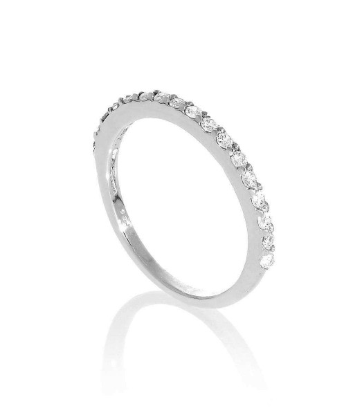 HAR-0967_Sterling_Silver_Clear_CZ_Crystal_Half_Eternity_Ring_Size_H_W