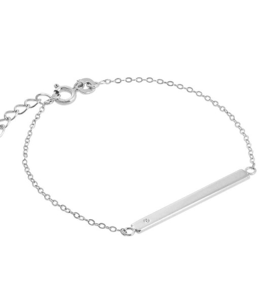 HAR-1729_Sterling_Silver_Clear_CZ_Crystal_ID_Bracelet_6_7_Inches