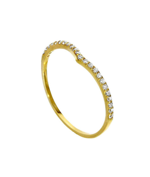 JSK-277_9nm_Gild_Clear_CZ_Crystal_Wishbone_Half_Eternity_Stacking_Ring_Size_I_U