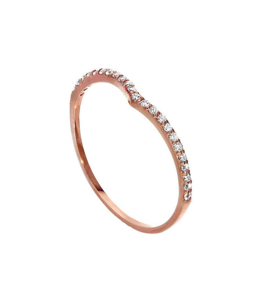 JSK-305_9nm_Rose_Gild_Clear_CZ_Crystal_Wishbone_Half_Eternity_Stacking_Ring_Size_I_U