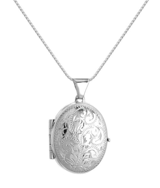 PGD-482-0615_Sterling_Silver_Engraved_Oval_4_Photo_Family_Locket_on_Chain