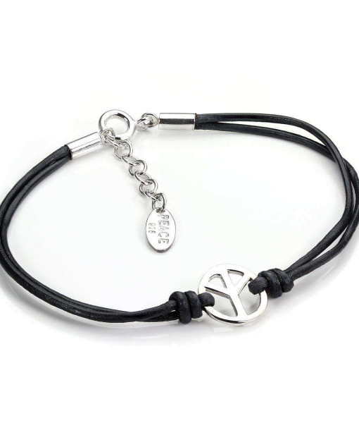 PSJ-281_Black_Leather_Cord_Sterling_Silver_Peace_Bracelet