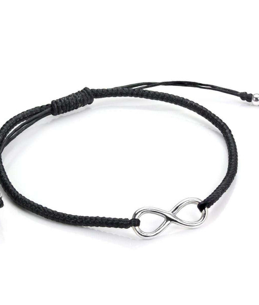 PSJ-284_Black_Cord_Macrame_Bracelet_Sterling_Silver_Infinity_Loop
