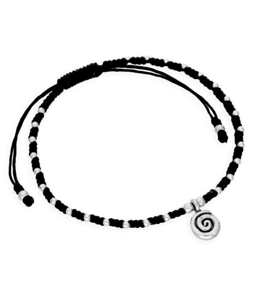 PSJ-734_Sterling_Silver_Black_Cord_Swirl_Bead_Bracelet